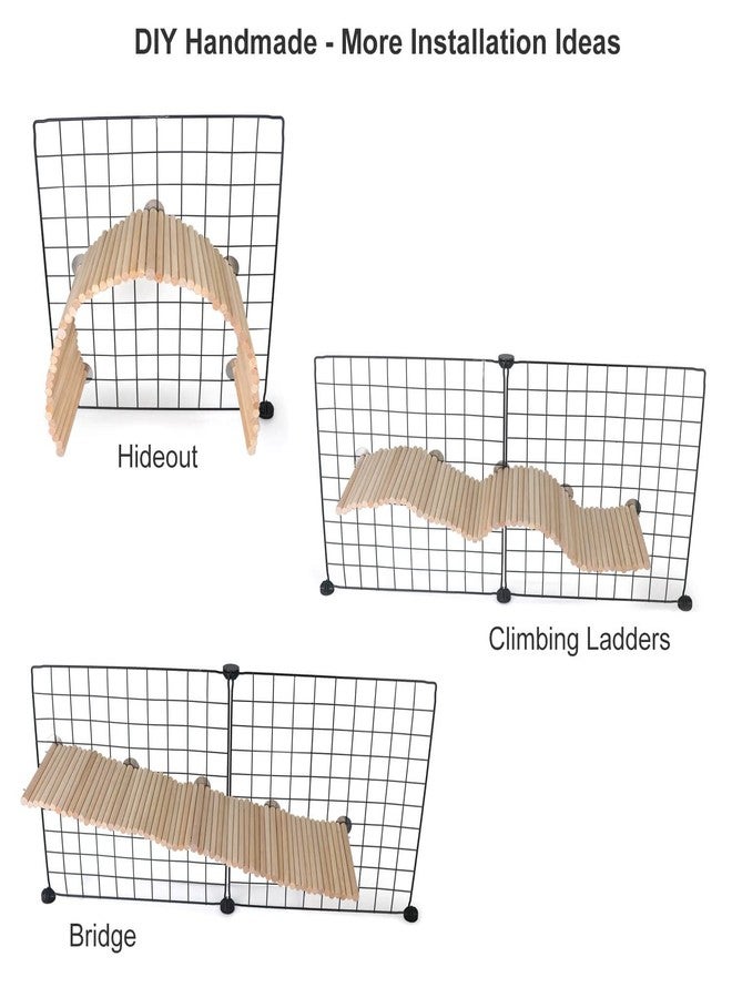 YKD Chinchilla Natural Birch Wood Flexible Platform Toy, Chinchilla Running Wheel Fence, Small Animal Climbing Toys for Guinea Pig Rabbit Hamsters Gerbils Rat and Other Small Animals - Image 3
